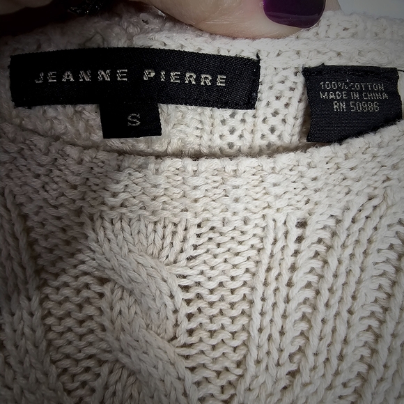 Jeanne Pierre Cotton Sweater. - Picture 5 of 7